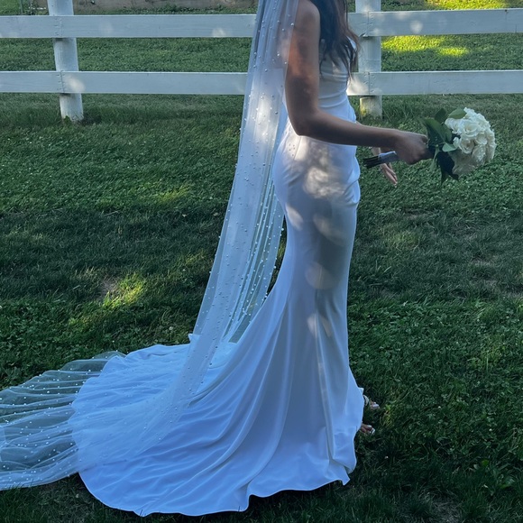 House of CB Dresses House Of Cb Ivory Draped Strapless Gown Limited